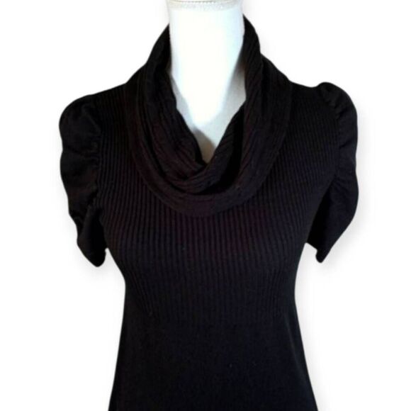 TAKEOUT BLACK COWL-NECK SWEATER DRESS SZ.L EUC - Picture 2 of 6